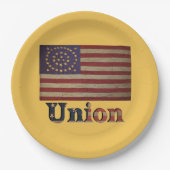 南北戦争素晴らし魅力的旗 ペーパープレート (正面)