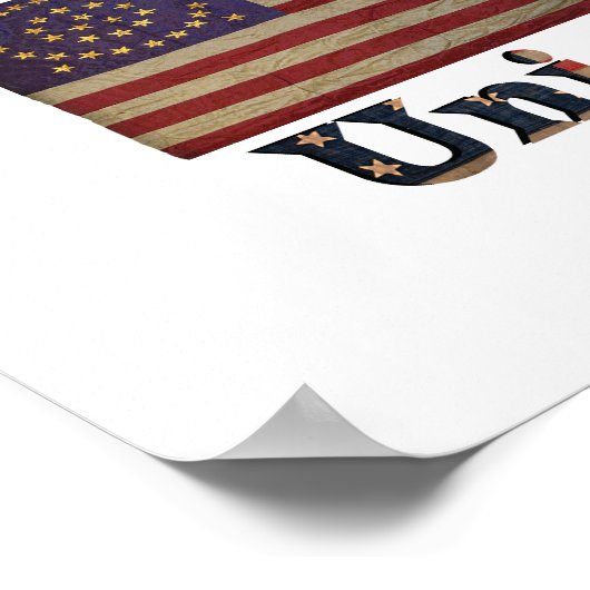 南北戦争素晴らし魅力的旗 ポスター (角)