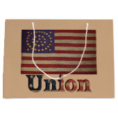 南北戦争素晴らし魅力的旗 ラージペーパーバッグ (正面)