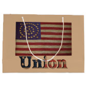 南北戦争素晴らし魅力的旗 ラージペーパーバッグ (裏面)