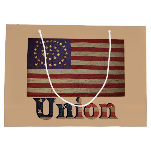 南北戦争素晴らし魅力的旗 ラージペーパーバッグ (裏面)