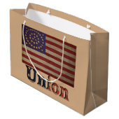 南北戦争素晴らし魅力的旗 ラージペーパーバッグ (裏面アングル)