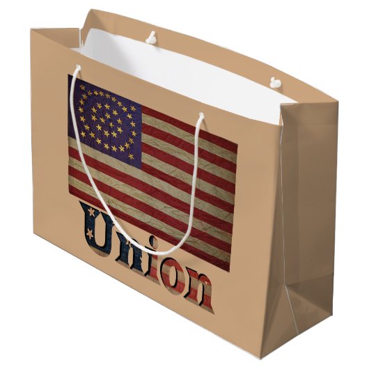 南北戦争素晴らし魅力的旗 ラージペーパーバッグ (裏面アングル)