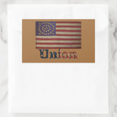 南北戦争素晴らし魅力的旗 長方形シール (バッグ)