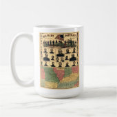 南北戦争縁ど軍隊ポートレート1861年復元 コーヒーマグカップ (左)