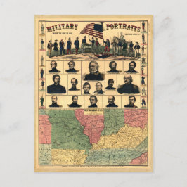 南北戦争縁ど軍隊ポートレート1861年復元 ポストカード