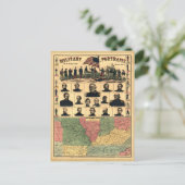 南北戦争縁ど軍隊ポートレート1861年復元 ポストカード (スタンド正面)