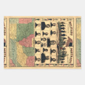 南北戦争縁ど軍隊ポートレート1861年復元 ラッピングペーパーシート (正面2)