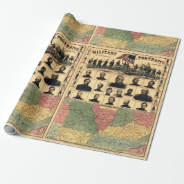 南北戦争縁ど軍隊ポートレート1861年復元 ラッピングペーパー