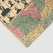 南北戦争軍隊ポートレート、復元されたデコページ 薄葉紙 (詳細)