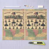 南北戦争軍隊ポートレート、復元されたデコページ 薄葉紙 (クラフト)