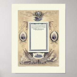 南北戦争退役軍人証明書連合 ポスター