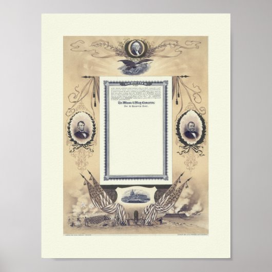 南北戦争退役軍人証明書連合 ポスター (正面)