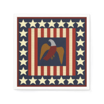 南北戦争連合イーグル&スターズキルトスクエアナプキンス