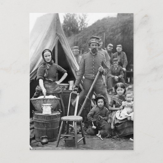 南北戦争道路旅行， 1861 ポストカード (正面)