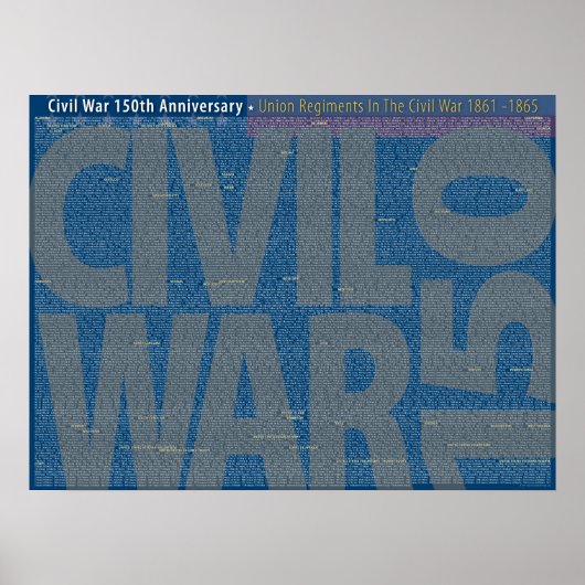 南北戦争150連合レジメン芸術ポスター ポスター (正面)