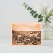 南北戦争、アトランタ・ラウンドハウス破壊、1866年 ポストカード (スタンド正面)