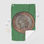 南北戦争⚔️コンフェデレートペニーウッドウォールグリーン ゴルフタオル (インサイチュ)