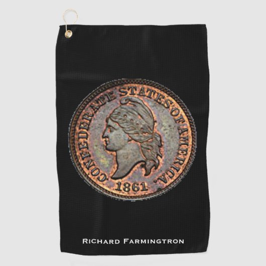南北戦争⚔️コンフェデレートペニーヴィンテージUSA ゴルフタオル (正面)