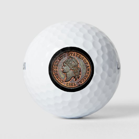 南北戦争⚔️コンフェデレートペニーヴィンテージUSA ゴルフボール (正面)