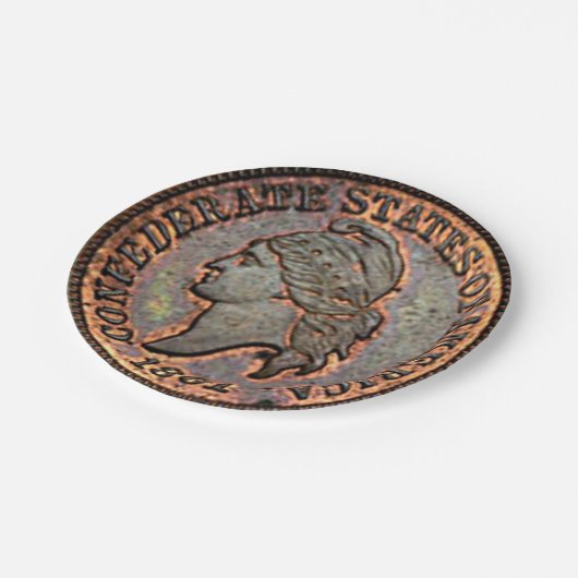 南北戦争⚔️コンフェデレートペニーヴィンテージUSA ペーパープレート (アングル)
