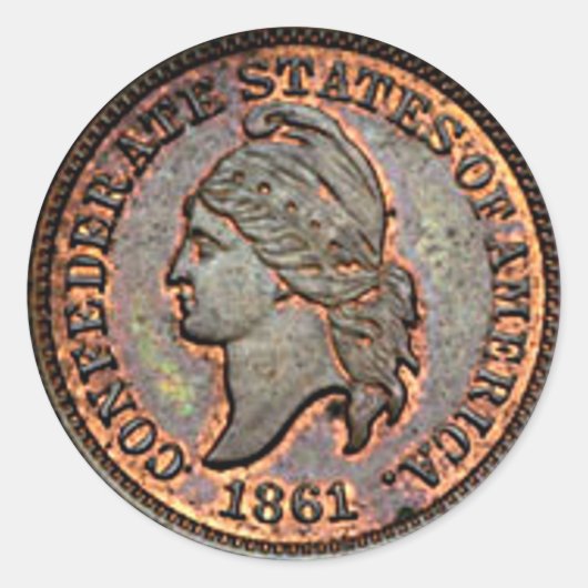 南北戦争⚔️コンフェデレートペニーヴィンテージUSA ラウンドシール (正面)