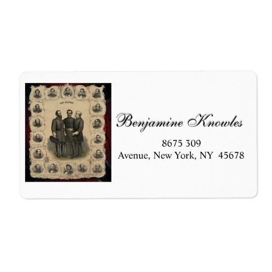 南北戦争🎖️⚔️英雄の連合 ラベル (正面)