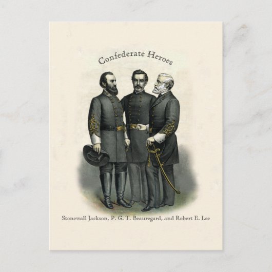 南北戦争🛡️英雄ストーンウォールビューアレスリー ポストカード (正面)