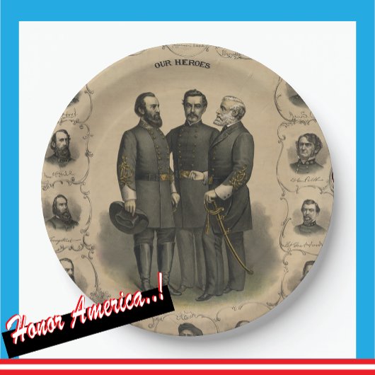 南北戦争🎖️⚔️英雄南将軍 ペーパープレート