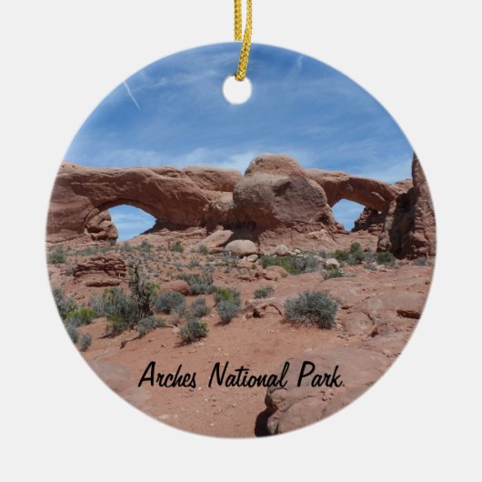 南北Windowsは国立公園をアーチ形にします セラミックオーナメント (正面)