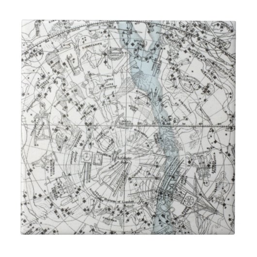 南半球のプレートXXVIIIの地図 タイル (正面)