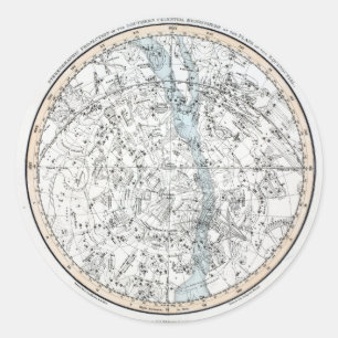 南半球のプレートXXVIIIの地図 ラウンドシール