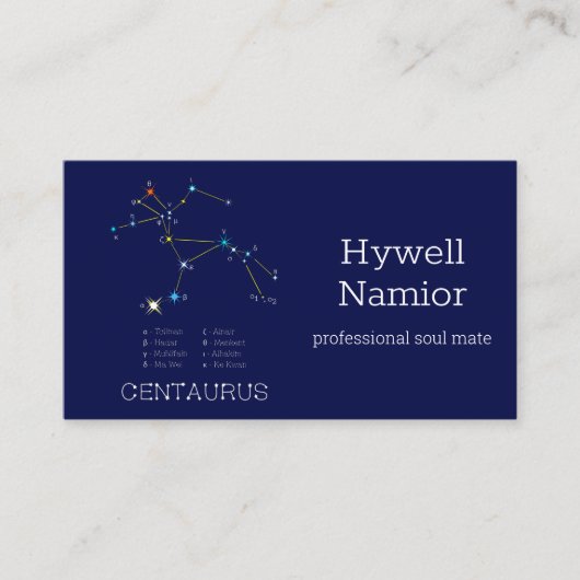 南半球の中心座 名刺 (正面)