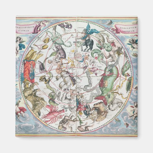 南半球の地図2 マグネット (正面)