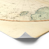 南半球の地図 ポスター (角)