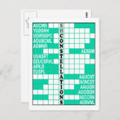 南半球の星座ワードスクランブル ポストカード (正面/裏面)