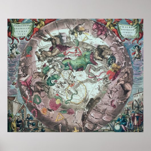 南半球の星座 ポスター (正面)