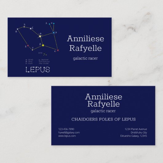 南半球の眼球星座 名刺 (正面/裏面)