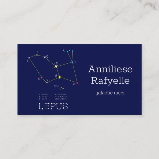 南半球の眼球星座 名刺 (正面)