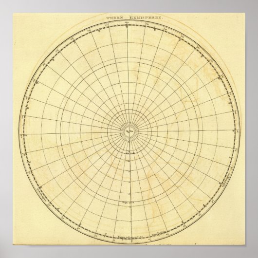南半球アウトライン ポスター (正面)