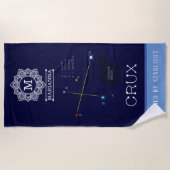 南半球クルークス星座 ビーチタオル (正面)