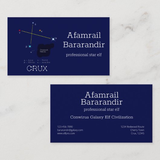 南半球クルークス星座 名刺 (正面/裏面)