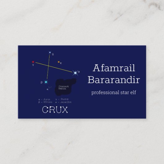 南半球クルークス星座 名刺 (正面)