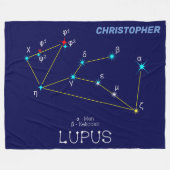 南半球ルパス座 フリースブランケット (正面(横))