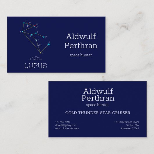 南半球ルパス座 名刺 (正面/裏面)