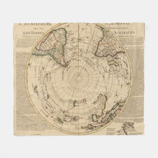 南半球4 フリースブランケット (正面(横))