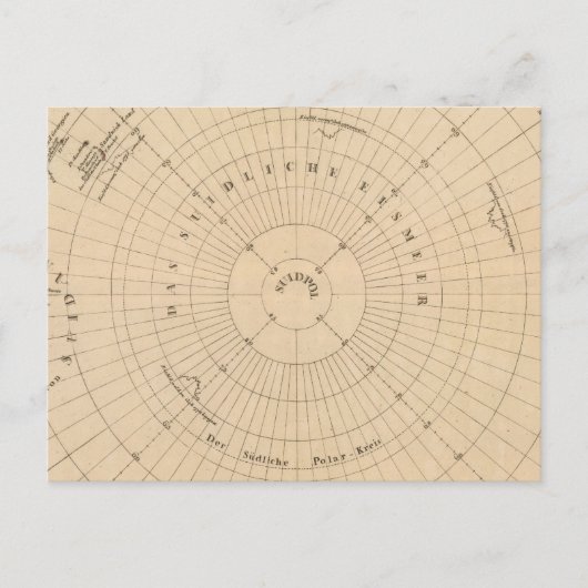 南半球、南極 ポストカード (正面)