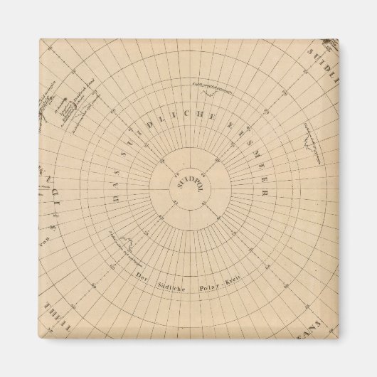 南半球、南極 マグネット (正面)