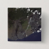 南南西吹に向かって複数の羽毛 缶バッジ (正面)