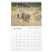 南及び東アフリカ(独身のなページ)の野性生物 カレンダー (1月 2027)